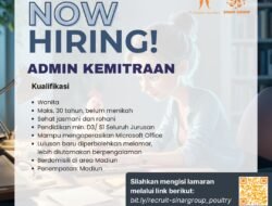 INFO LOKER: Sinar Grup – PT Andalan Yasa Mitra Buka Lowongan untuk Madiun, Jatim dan Kuningan, Jabar