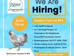 INFO LOKER: PT Sumber Rejeki Food Mencari Karyawan Quality Control RPA