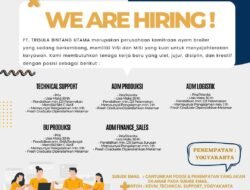 INFO LOKER: 5 Posisi Terbuka di PT Trisula Bintang Utama untuk Penempatan di Yogyakarta