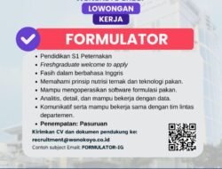 INFO LOKER: Wonokoyo Grup Buka Lowongan untuk Formulator, Penempatan di Pasuruan, Jawa Timur